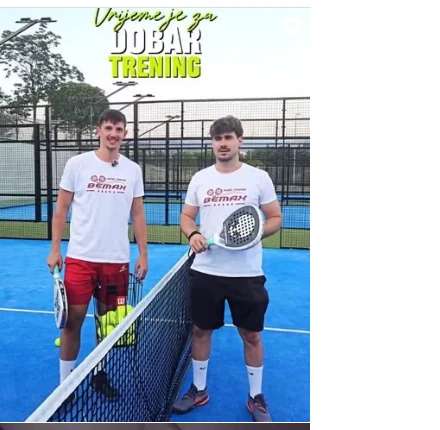 Padel centar Bemax Arena — igrači na terenu nakon treninga